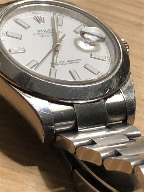 rolex polishing before and after|does polishing a rolex hurt.